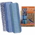 Bona 4 In. W. x 15 In. L. Microfiber Cleaning Pad Mop Refill with Dusting Pad, 3PK AX0003496